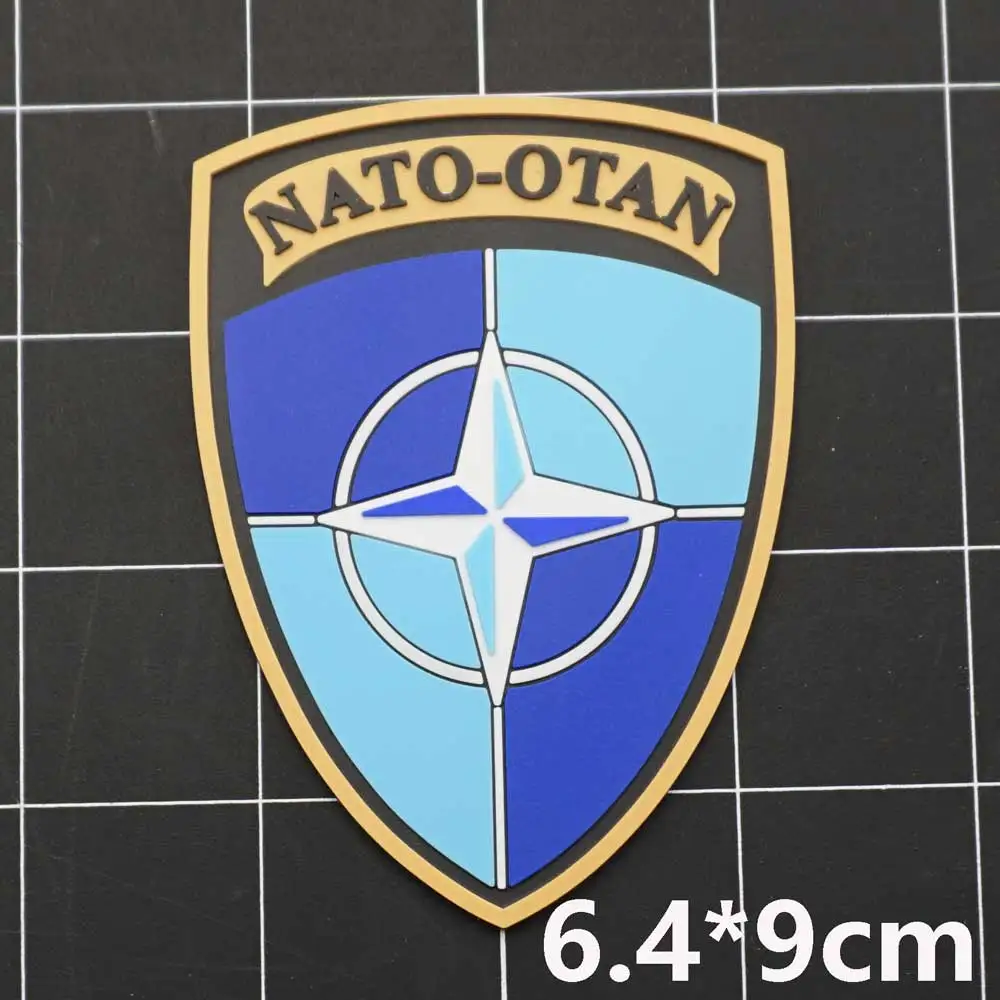 رقع منظمة دولية لمعاهدة شمال أتلانتيك مع دعم بخطاف وحلقة لحقائب الظهر والملابس والإكسسوارات العسكرية، #1