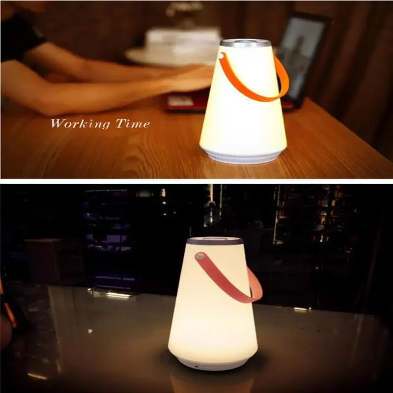 المحمولة اللاسلكية ضوء الليل LED اللمس الذكية USB شحن التخييم في الهواء الطلق مصباح خارجي غرفة نوم غرفة المعيشة أضواء طاولة الحمام #5