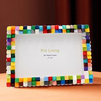 DIY Colorful Building Blocks Photo Frame,Creative Activity Gift, Horizontal Art Deco Decor, Handmade Photo Setting Table