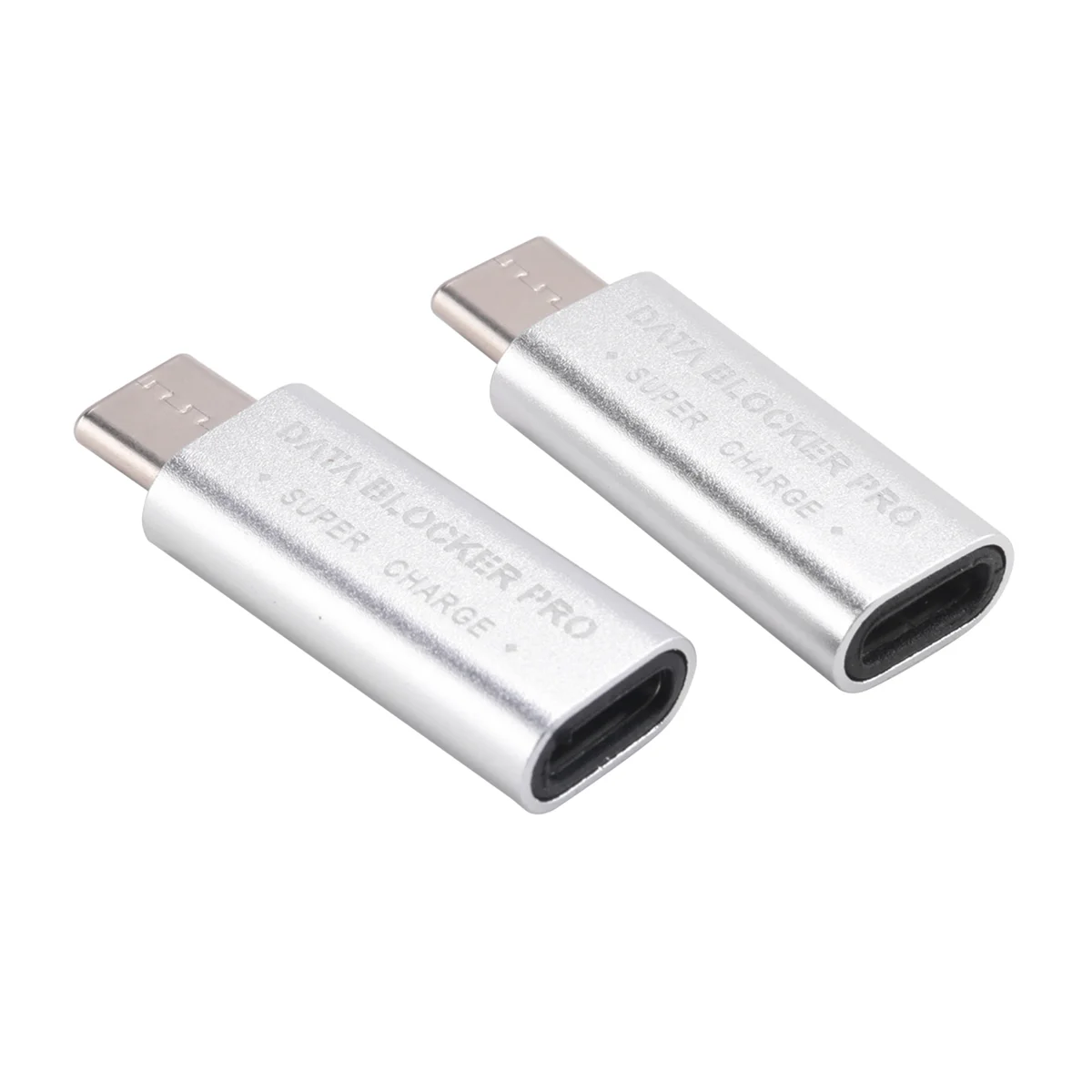 

HHTL 2 шт. USB Type-C Блокировщик данных Адаптер USB-C для сока Поддержка быстрой зарядки (50 В/5 А) Зупинка кражи данных (серебристый)