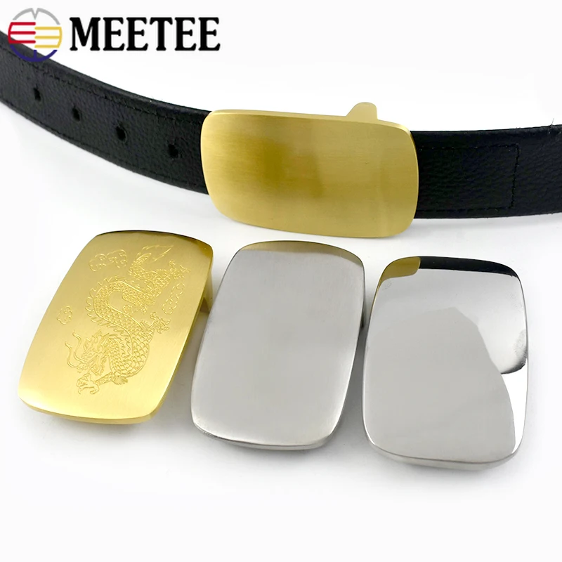 

39/40mm Men's Belt Buckles Stainless Steel Pure Brass Waistband Head Jeans Clothes Decor Belts Buckle DIY Leather Accessoriesies