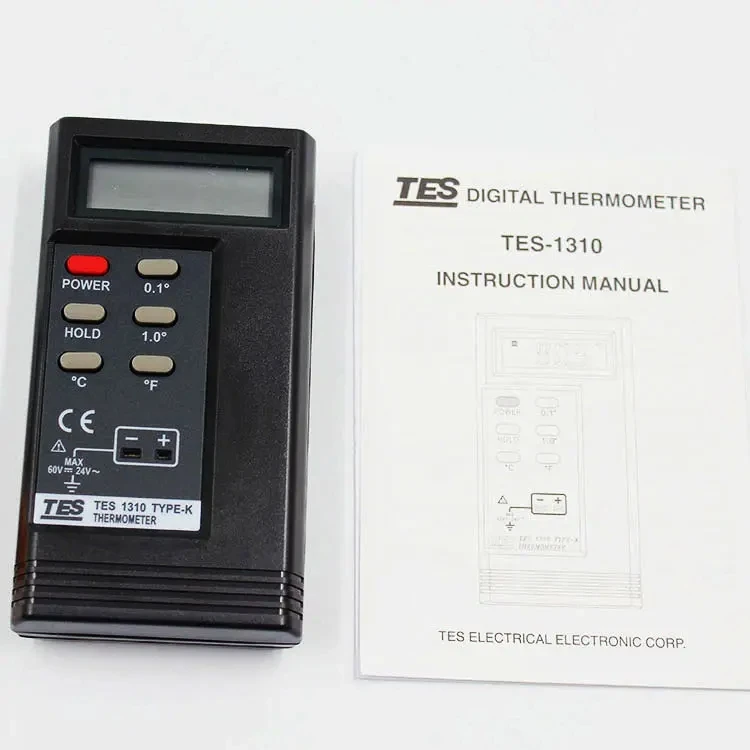 

TES-1310 Thermometer With K Type Digital Thermometer Thermocouple Probe Industrial Temperature Measuring