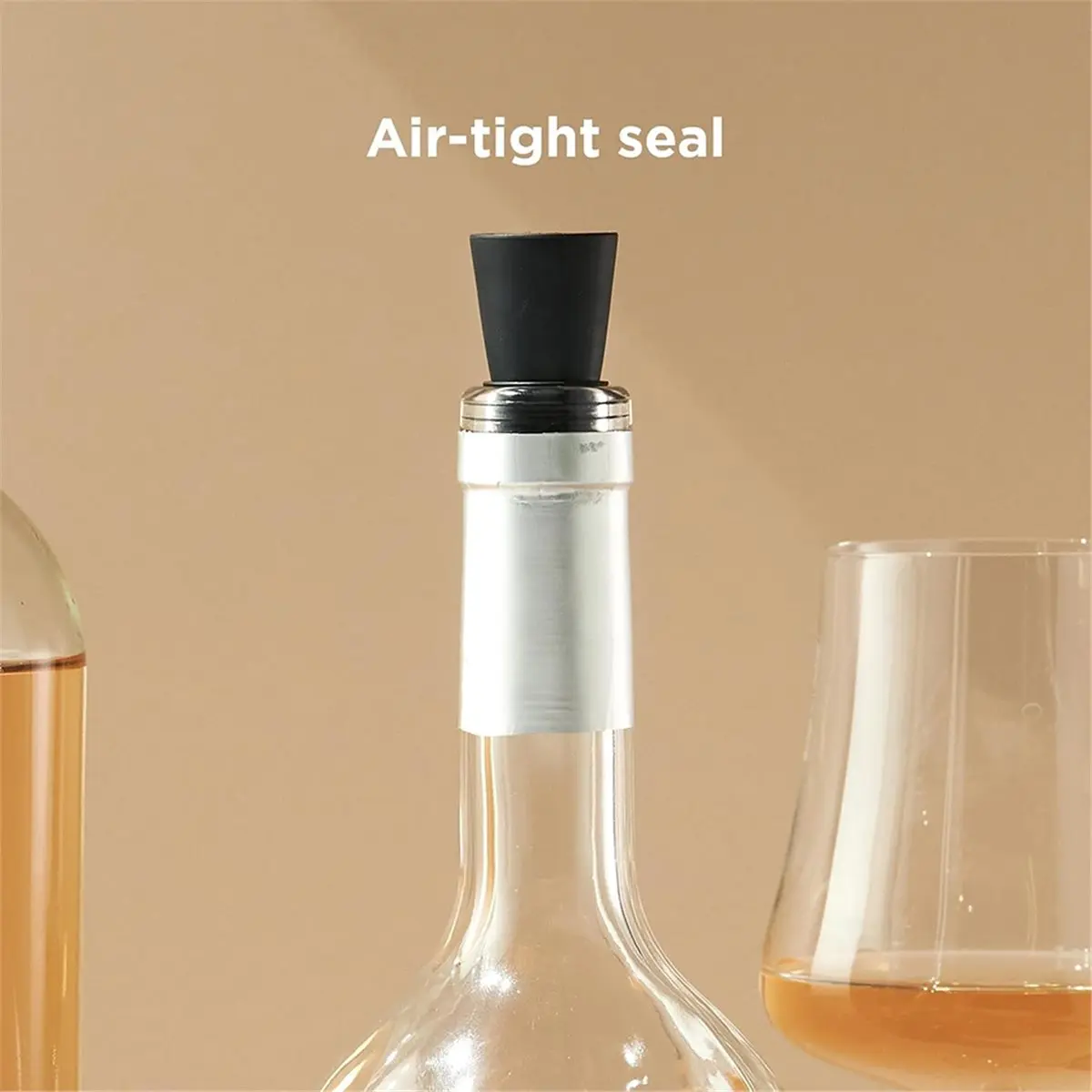 Kitchenware Wine Stoppers, Stainless Steel Bottom Wine Bottle Stoppers, Wine Bottle Stoppers