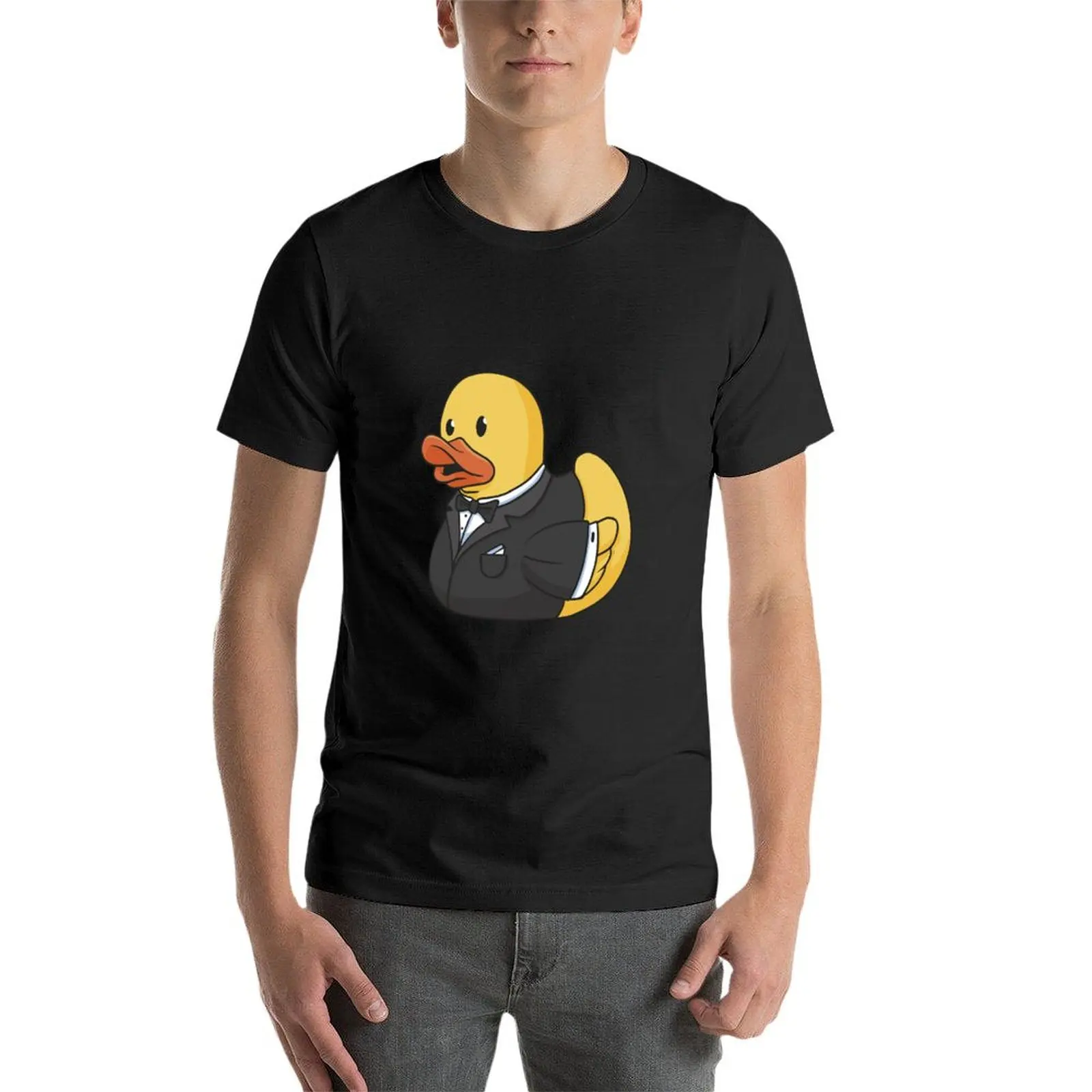 Groom Rubber Duck - Rubber Duck in Tuxedo T-Shirt oversized quick drying aesthetic clothes tees mens funny t shirts