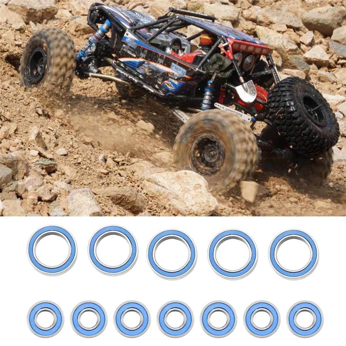 21Pcs Sealed Bearing Kit for Traxxas Slash 4X4 VXL Rustler Stampede HQ727 Remo 1/10 RC Car Upgrade Parts Accessories