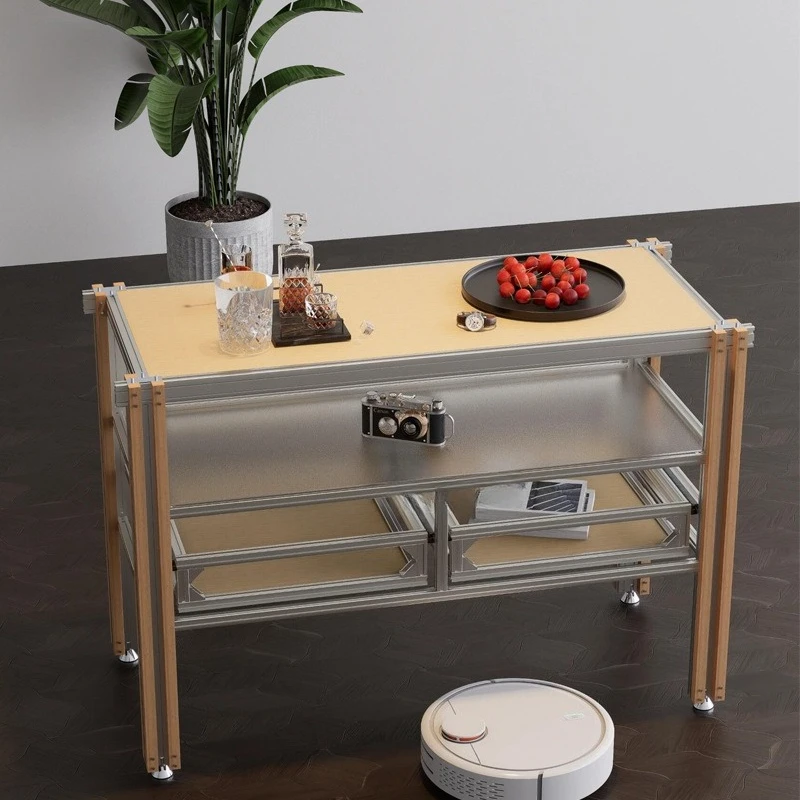 

Modern ocean plate aluminum profile shelf floor-to-ceiling multi-layer storage rack living room wall acrylic display rack