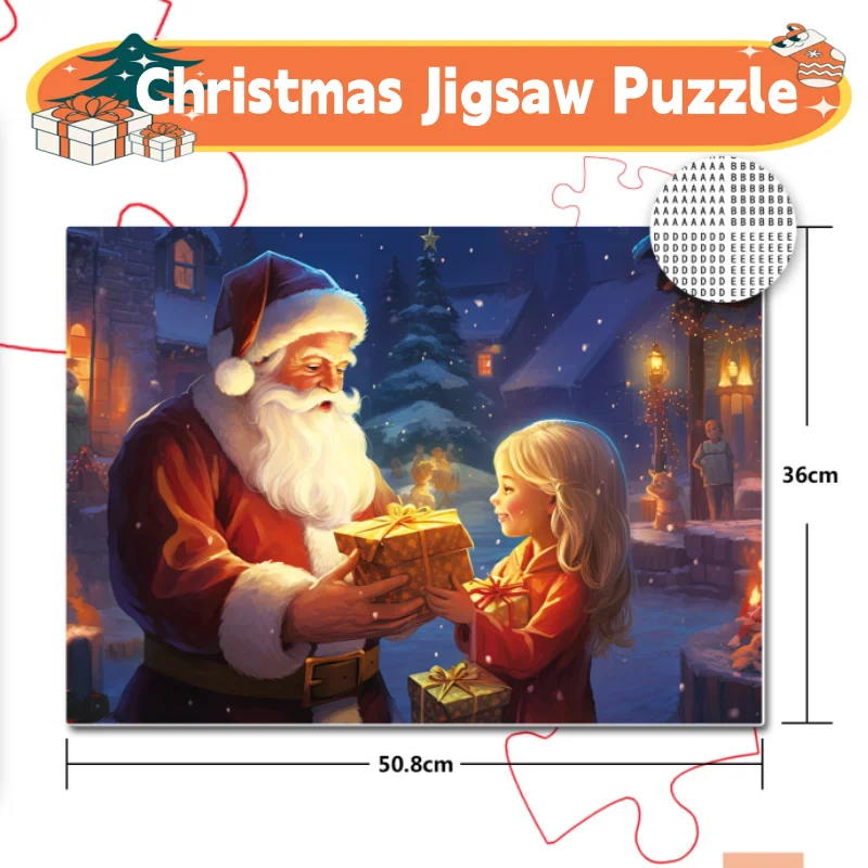

500PCS Christmas puzzle, Santa Claus delivering gifts, classic Halloween puzzle for adults, Halloween gift for kids and adults