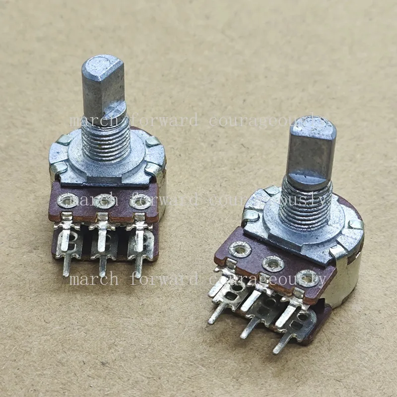 

10 шт. потенциометров WH148 с двойным 6-контактным разъемом C100K. Ручка регулировки громкости для усилителя мощности C104 и акустической системы имеет длину 15 мм.