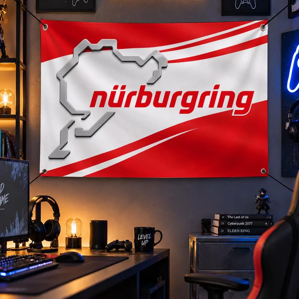 Flag N-Nurburgring Flag Flags Personalized Flag Room Dorm Camping Picnic Garage Bar Indoor Outdoor Wall Decor