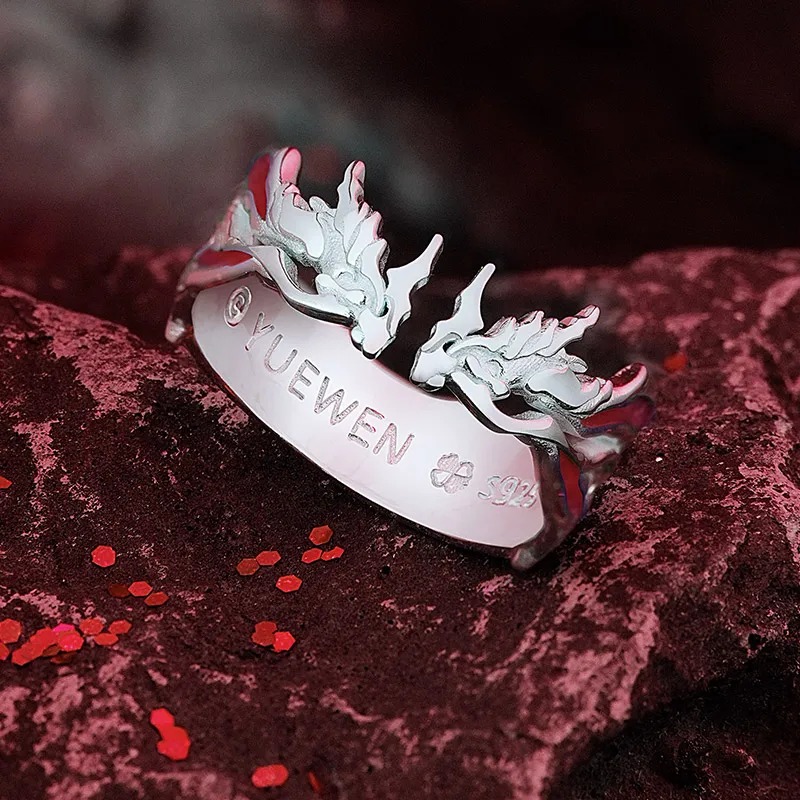 Battle Through The Heaven Ring Anime official product Silver 925 Sterling jewelry Role Xiao Yan wings collection chinese novels