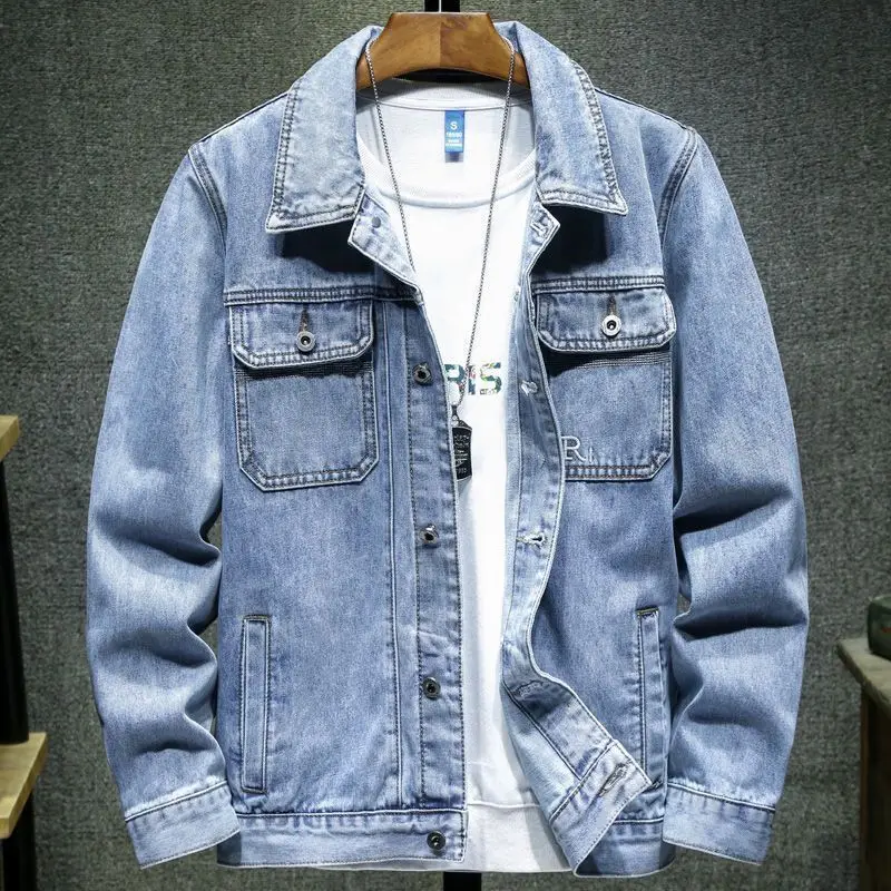 Fashion Male Jean Coats Cargo Blue Men's Denim Jacket Autumn Casual G High Quality Cheap Price Stylish Menswear Designer Outwear