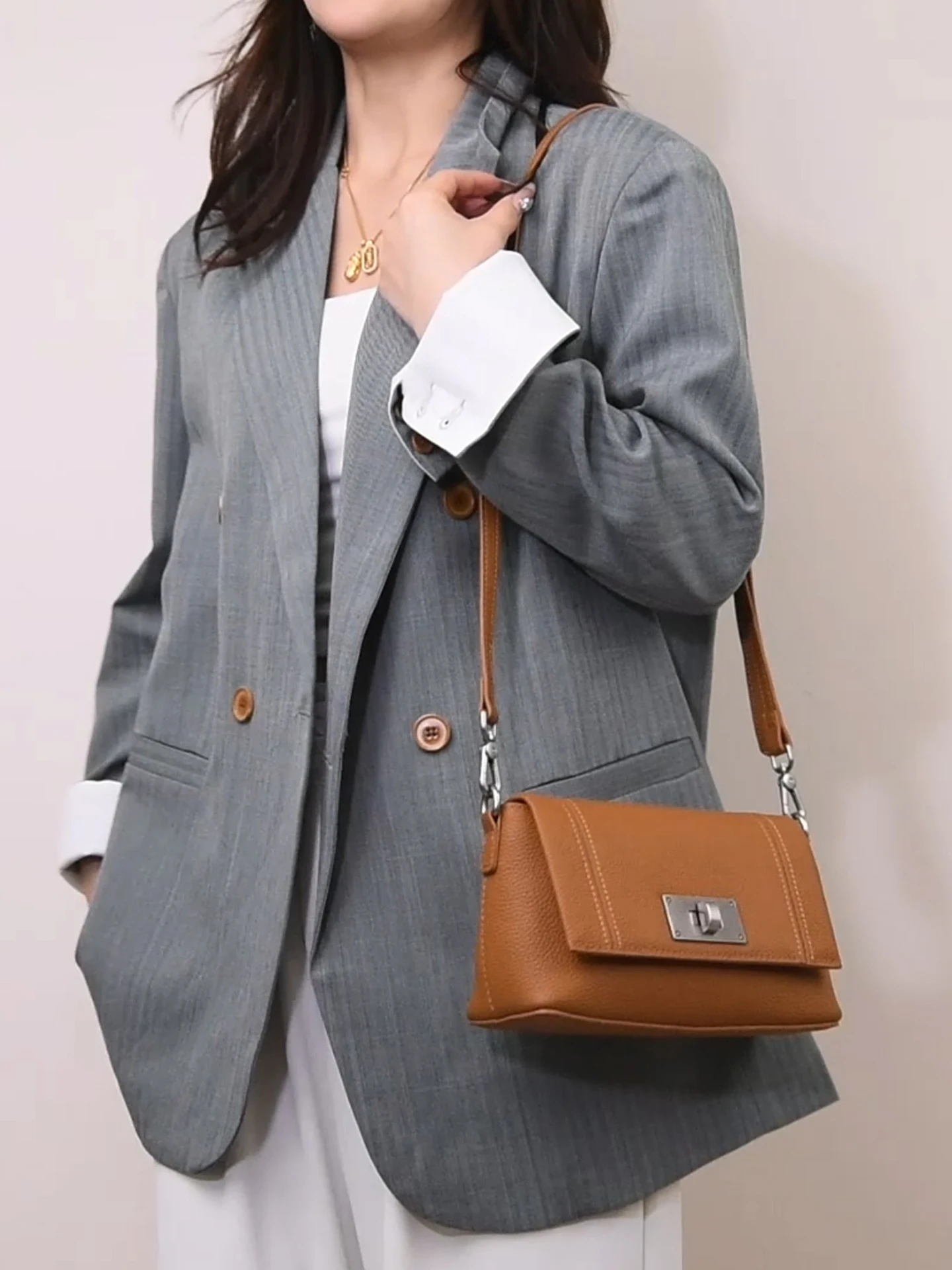 

Shoulder bag Genuine leather Luxury handbag crossbody women's bags Fashionable anti-theft designer style