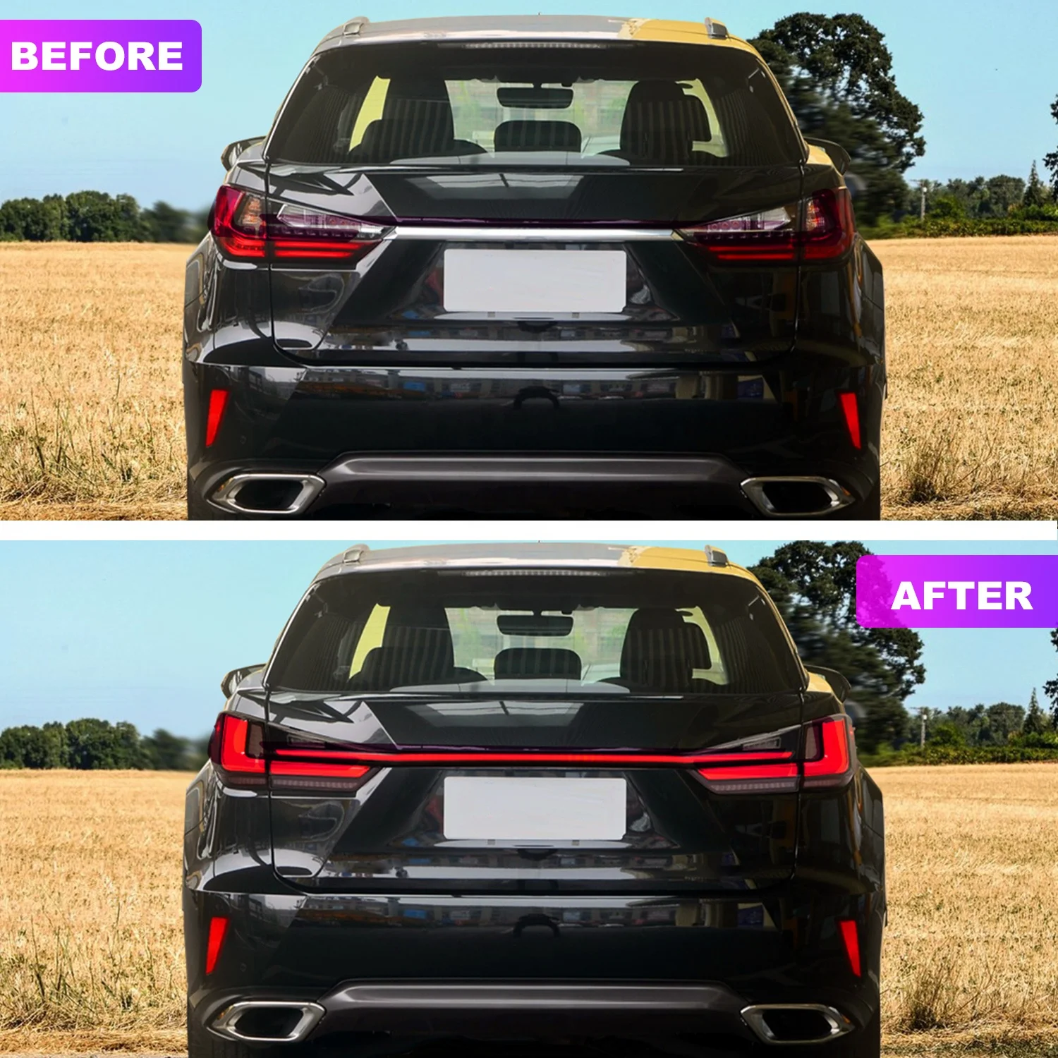 العتيقة الذيل ضوء لكزس RX270 RX300 RX350 RX450h 2016 - 2021 LED الضوء الخلفي مع مصباح إضاءة صندوق السيارة متتابعة بدوره RX350 لمبة خلفية