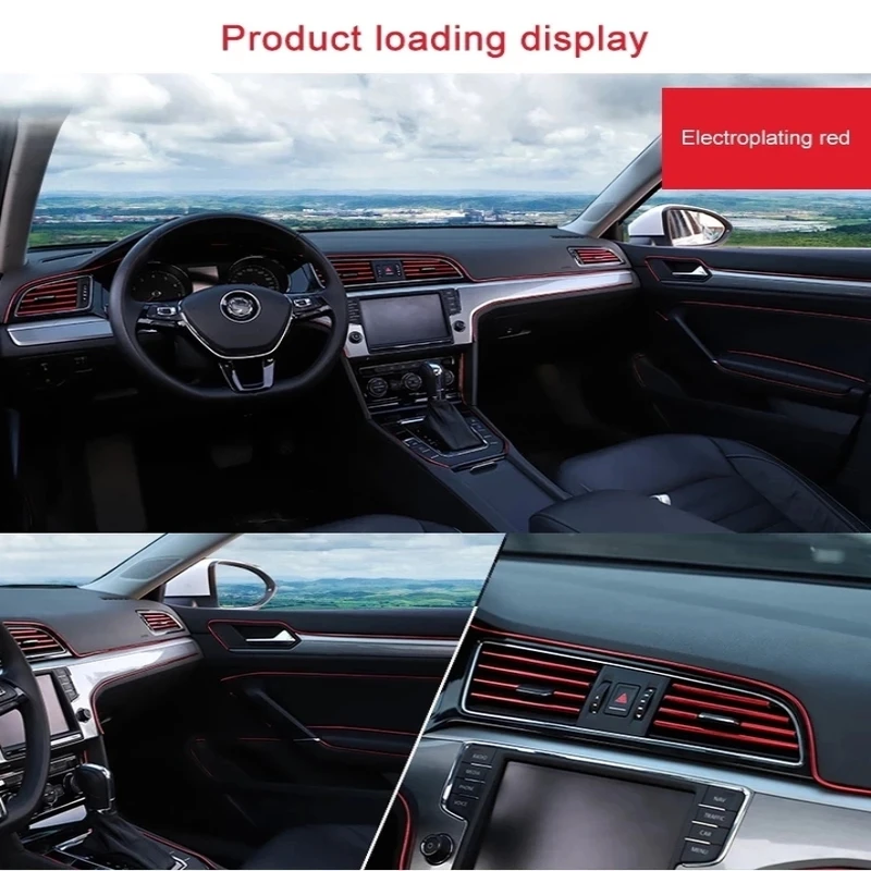 1pcs Car Dashboard Door Edge Insert Trim Styling Interior Gap Decorative Moulding Auto Accessories Insert Strip With Scraper