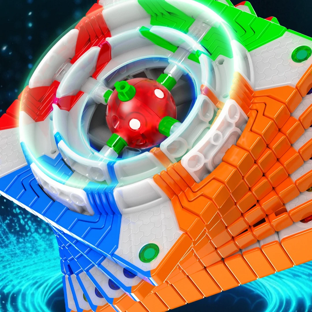 新しい Qiyi 11 × 11 磁気キューブ軸磁気コアハイエンド磁気 11 × 11 × 11 キューブレーシング特別なパズルのおもちゃのおもちゃ子供のため