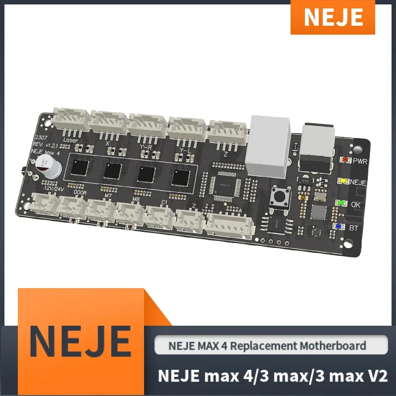 NEJE Replacement Motherboard for MAX 4/3 MAX/3 MAX V2/MAX 5C Laser Engravers and Cutters - NEJE SOFTWARE + NEJE APP + LASERGRB