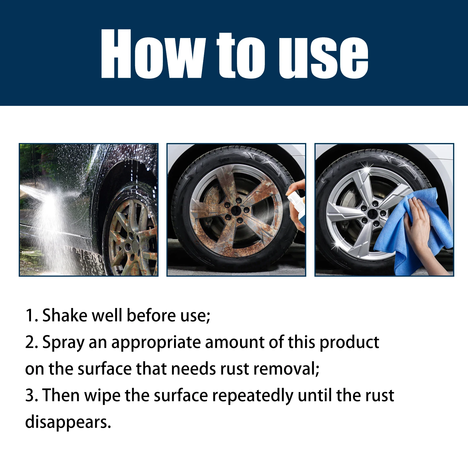 100ML Multi Functional Anti Rust Spray Car Anti Rust Cleaning Decontamination Refurbishment Brightening Portable Rust Remover