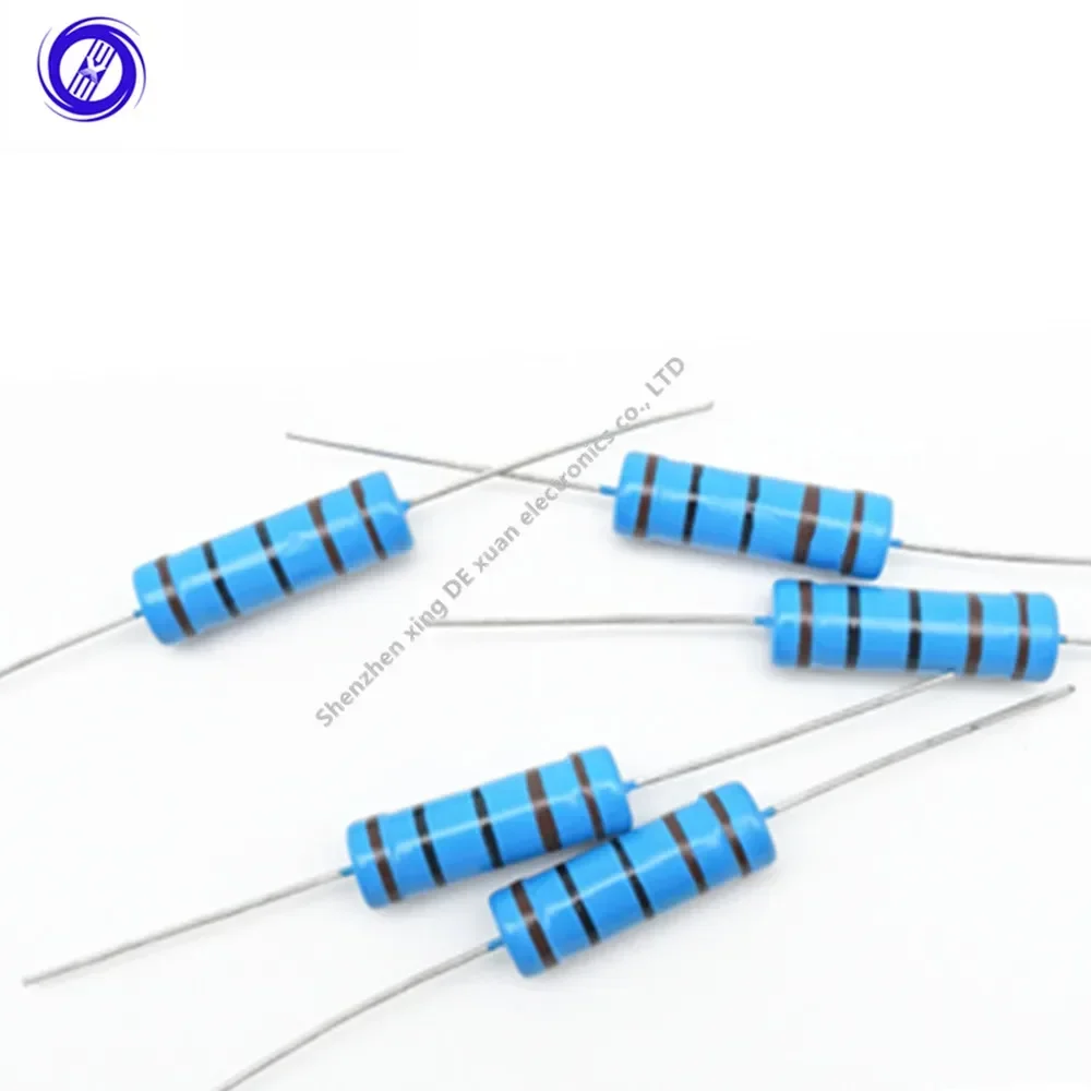 50pcs Metal Film Resistors 5W 5Watts 1% 1.2 1.5 1.8 2 2.2 2.4 2.7 3 3.3 3.6 3.9 4.3 4.7 5.1 5.6 6.2 6.8 7.5 8.2 9.1 R K Ohm