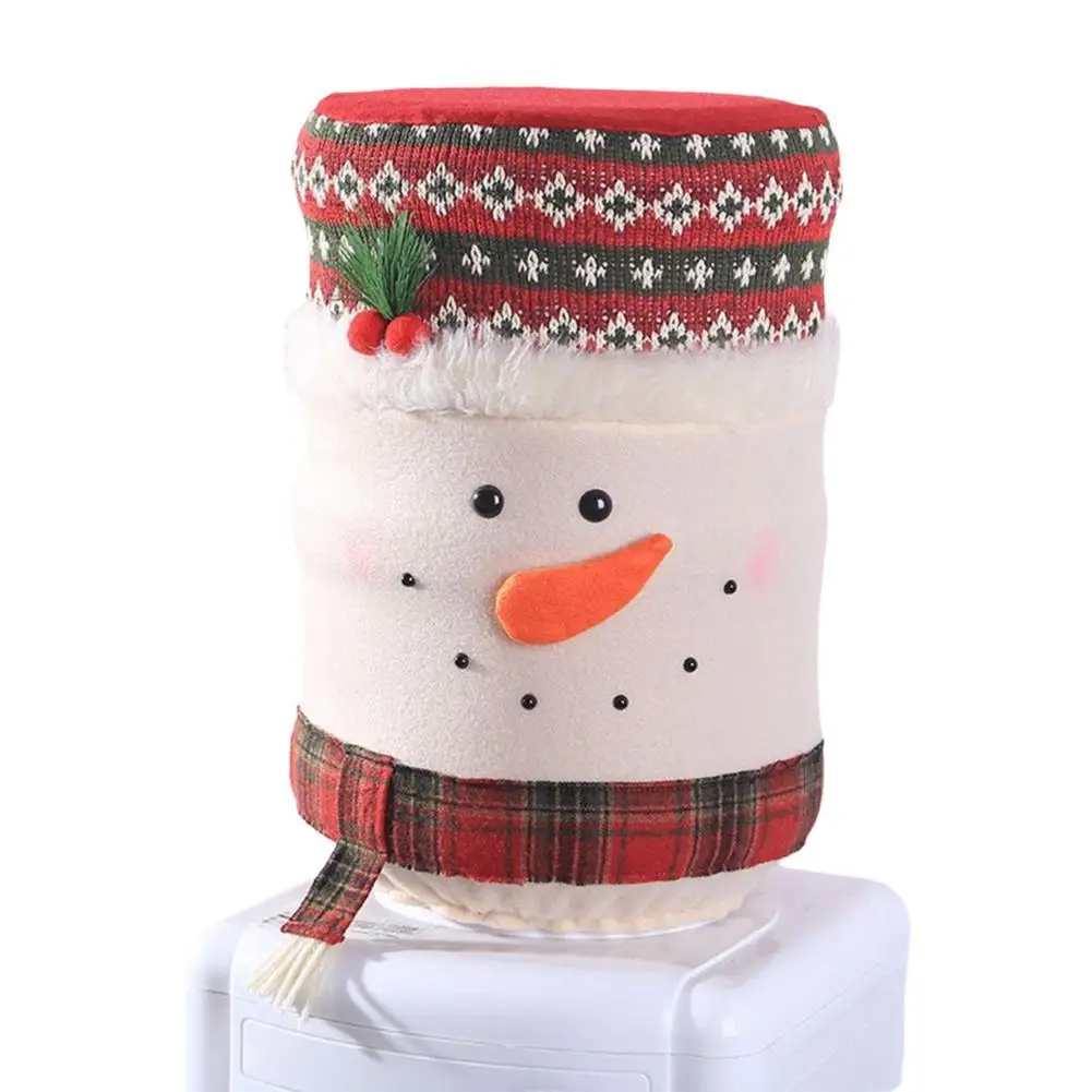 Christmas Holiday Three-dimensional Decoration Supplies Water Dispenser Bucket Cover Drinking Bucket Cartoon Dust Jacket Home