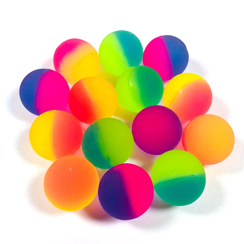 50/100PCS Random Bicolor Bouncy Balls Elastic Rubber Ball for Party Favors Gift Carnival Prizes Holiday Celebration Supplies ZYF