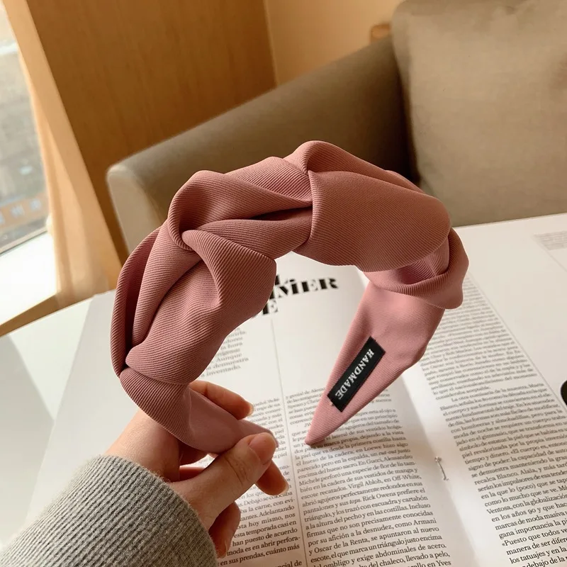 Fashion Hair Band for Women Solid Color Folds Hair Hoop Multi Purpose Head Band Luxury Designer Woman Headbands Hair Accessories