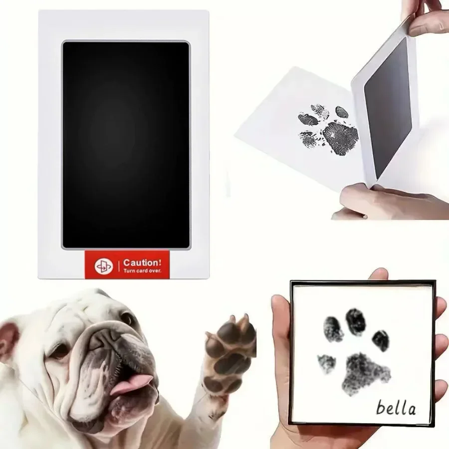 Inkless Paw Print Kit Dog Paw/Nose Print Kit Clean Touch Ink Pads and Imprint Cards Pet Paw Print Impression Kit for Dogs Cats