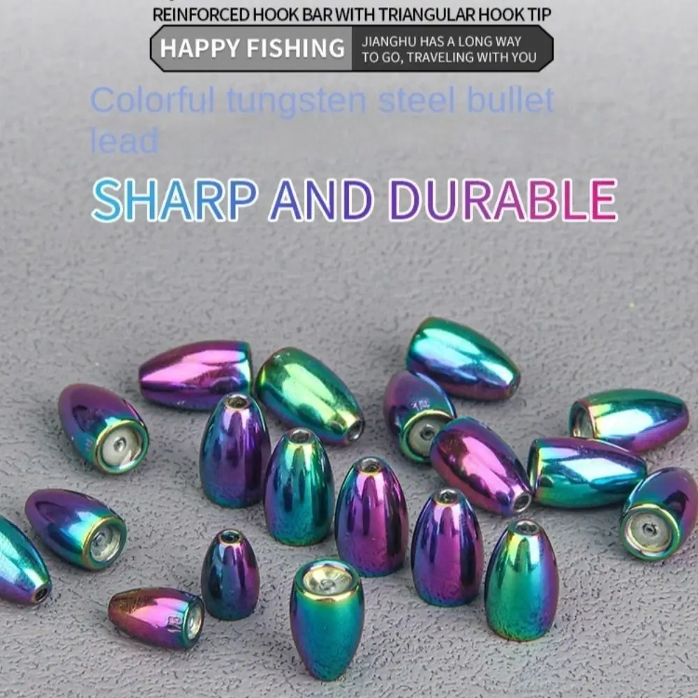 1PC Colorful Tungsten Sinker Tungsten Fall 1.8g-21g Fishing Weights Sinkers For Outdoor Bass Fishing Tackle Accessories