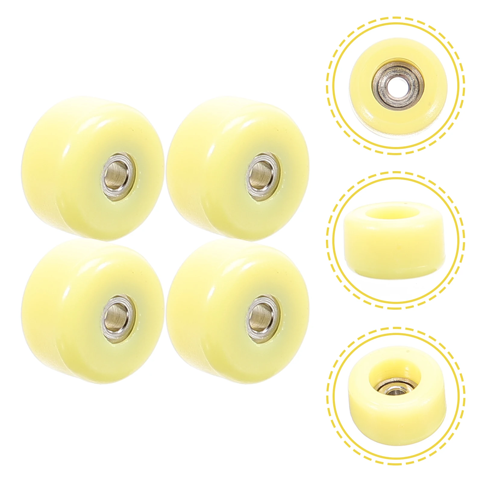 

4pcs Finger Skate Roller 34Mm Stainless Steel Durable Kids Educational Desktop Game For Children Adults Portable Fingertip