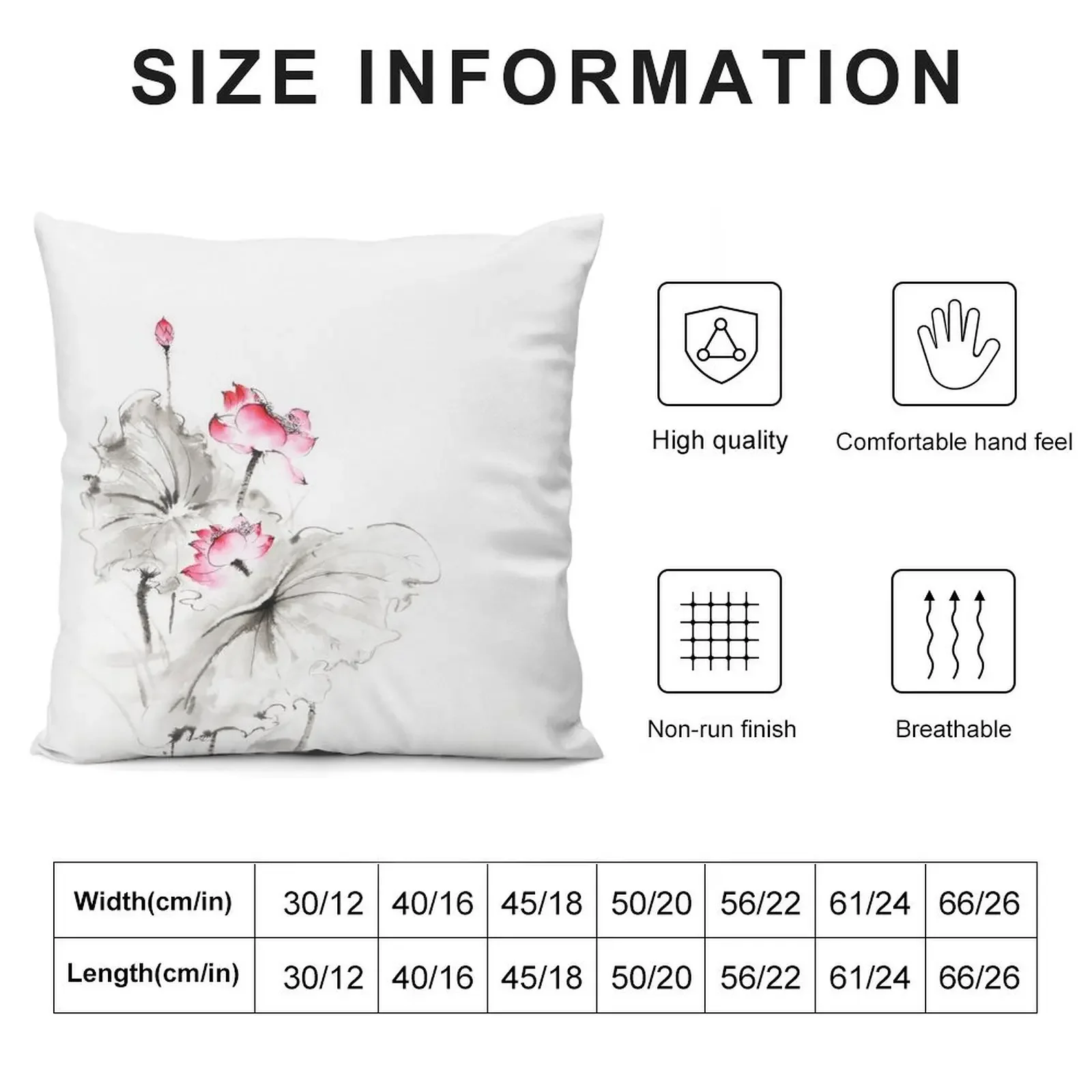 Sumi-e Zen artwork of pink lotus flowers with leaves on white art print Throw Pillow Sofas Covers christmas pillow case pillow