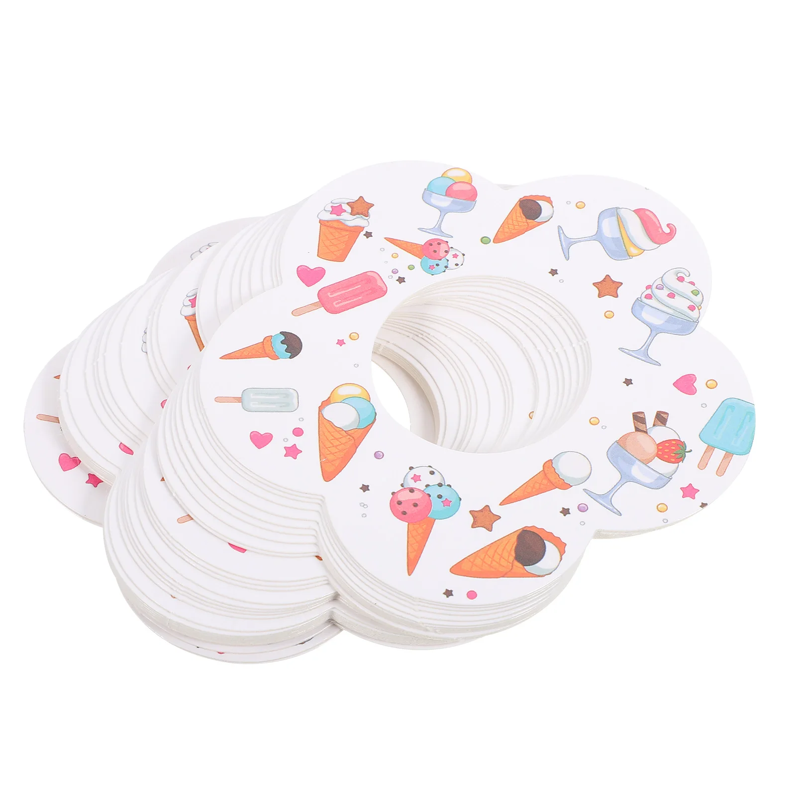 

50 Pcs Drip Proof Ice Pop Paper Holder Anti Drip Popsicle Catcher Disposable Baking Pan For Kids Parties Sweet Cone Ornament