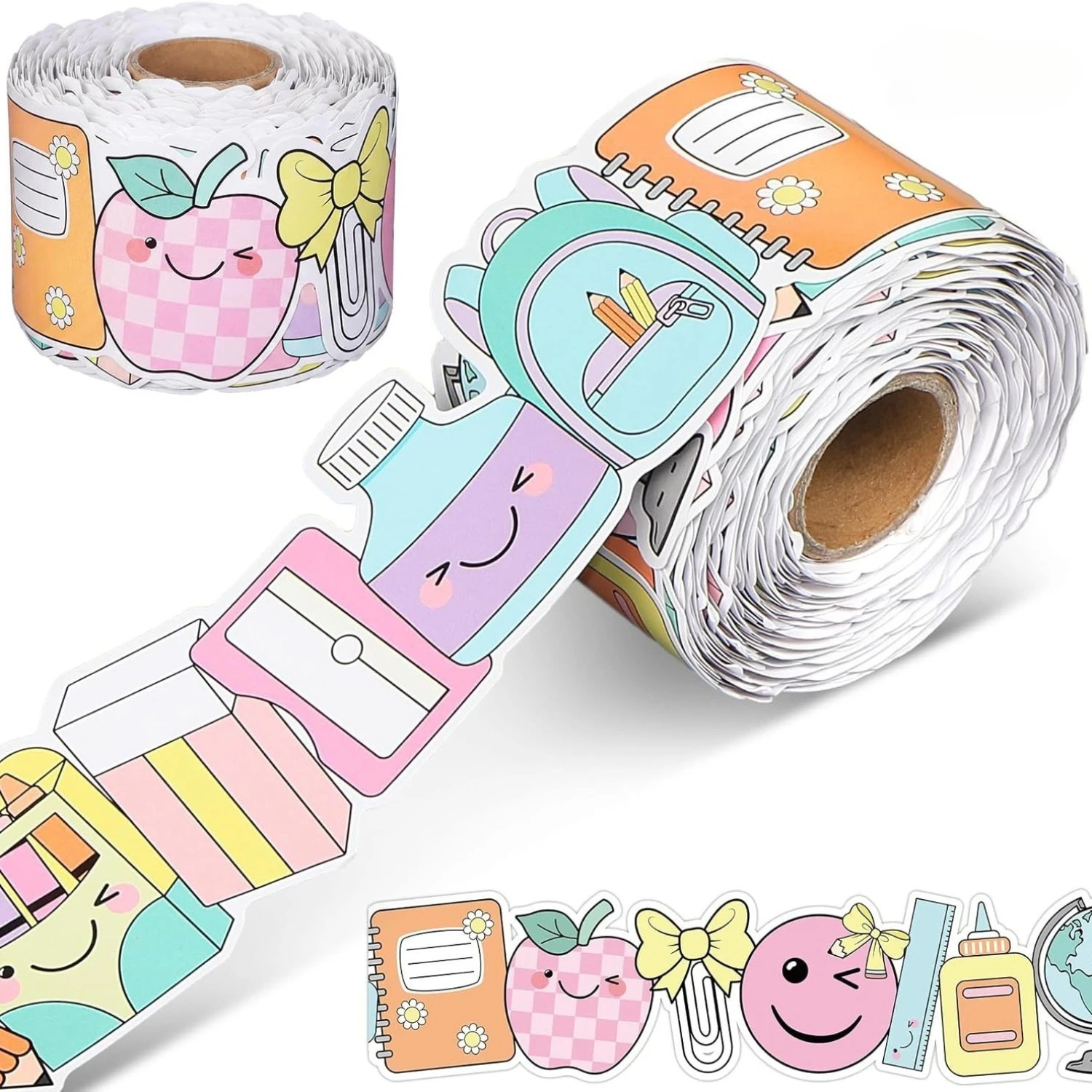 10m/20m Stationery Bulletin Board Decoration, with A Ruler Globe Self-Adhesive Paper Frame, for Classroom Bulletin Boards, Walls