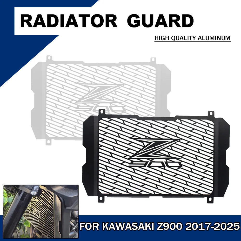 For Kawasaki Z900 2017 2018 2019 Motorcycle Radiator Guard Grill Cover Water Tank Cooler Bezel Protector For z900 2020-2024 2025