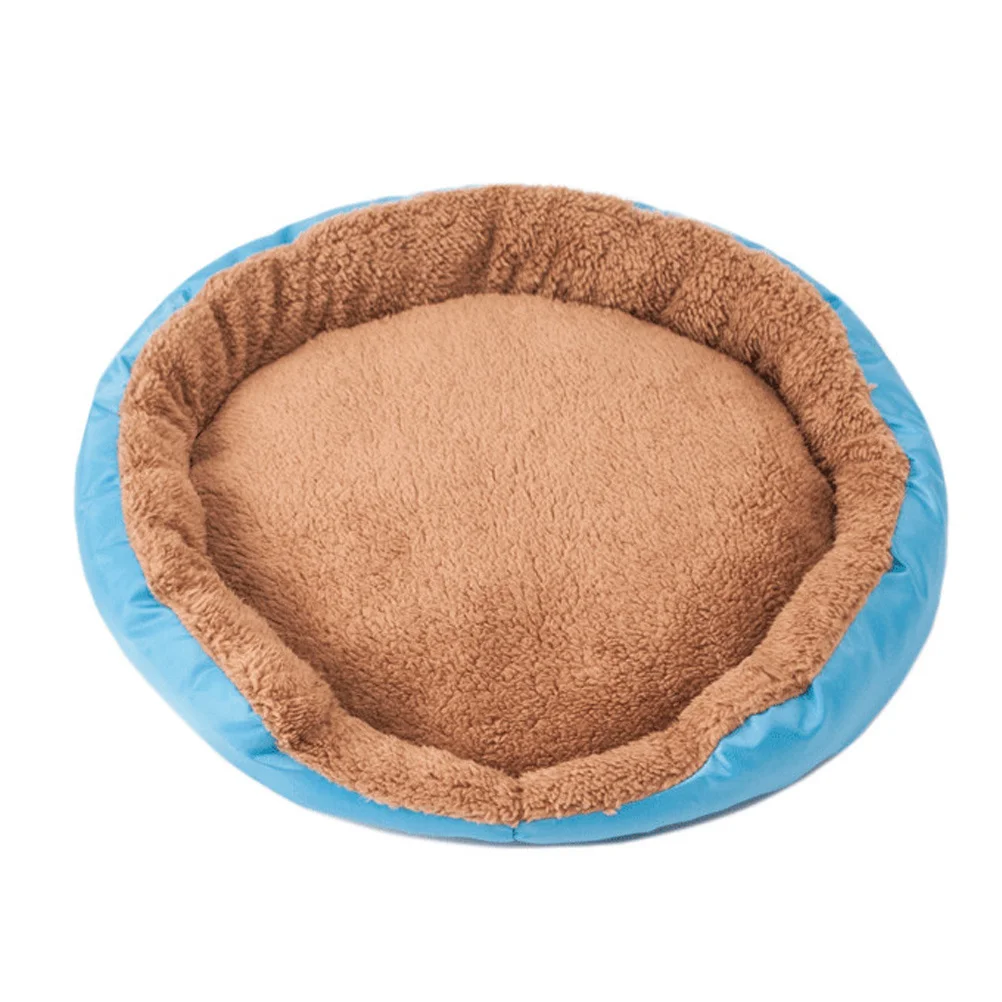 

Pet Bed Round Blue Soft Cotton Warm For Dog Cat Puppy Small Animals Cozy Sleeping Mat Bed Pet Supplies
