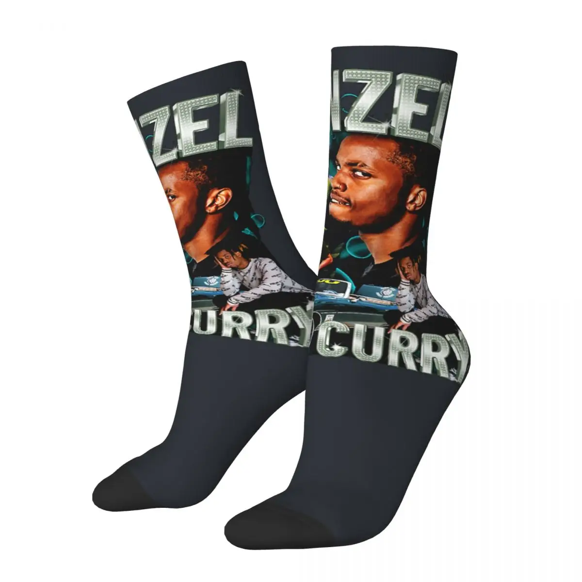 Denzel Curry Bootleg Essential Men's Socks Retro pop rapper Street Style Novelty Casual Crew Sock Printed official-website