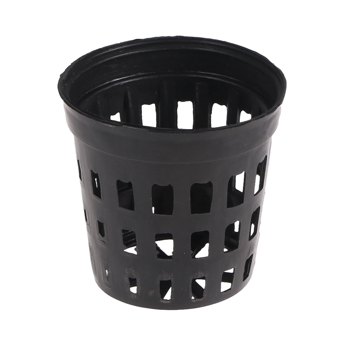 

1pc Aquarium Plastic Pot Baskets Aquarium Aquatic Water Flower Plant Grass Planting Decor Black - Middle Size