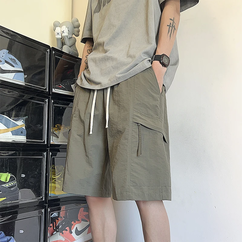 

Мужские летние тонкие модные свободные повседневные брюки-капри (бриджи) для работы, дышащие, городские, стильные