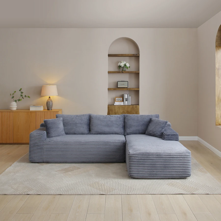 105'' Modular Sectional Sofa, Cloud Sectional Couch with Deep Seat, Modern Modular L-Shape Sofa Couch with Chaise, Upholstered