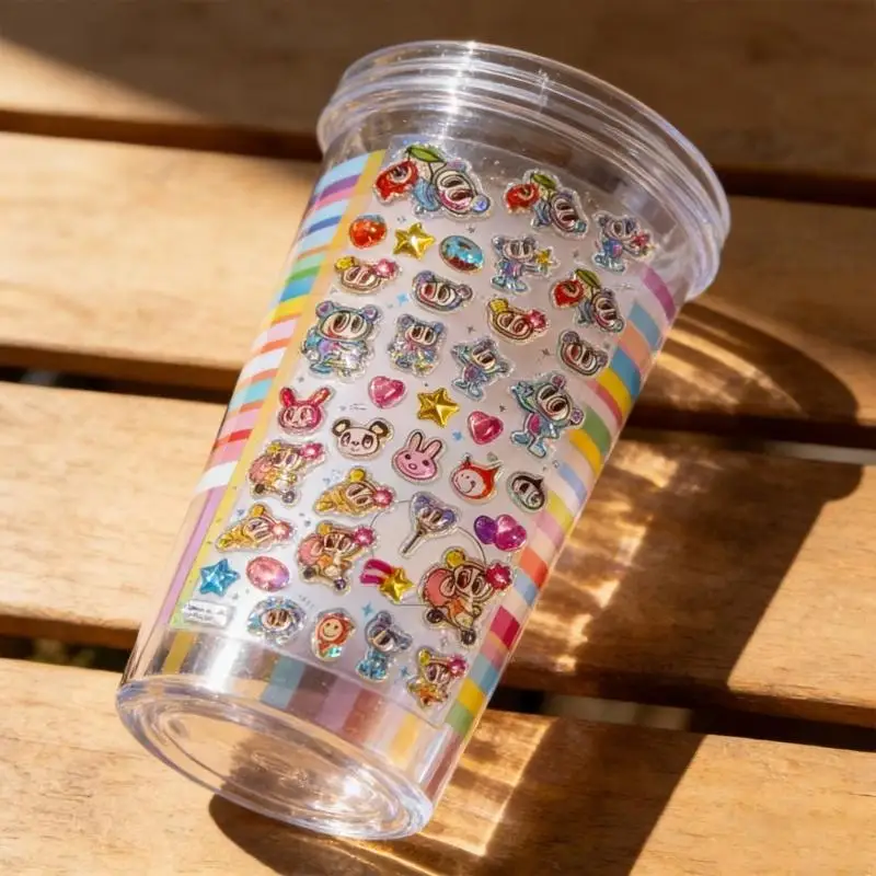 

1 Set 3D Relief Design Sticker For Children Fantasy Animal Angel Puffier Sticker For Scrapbooks And Room Decorations 896C