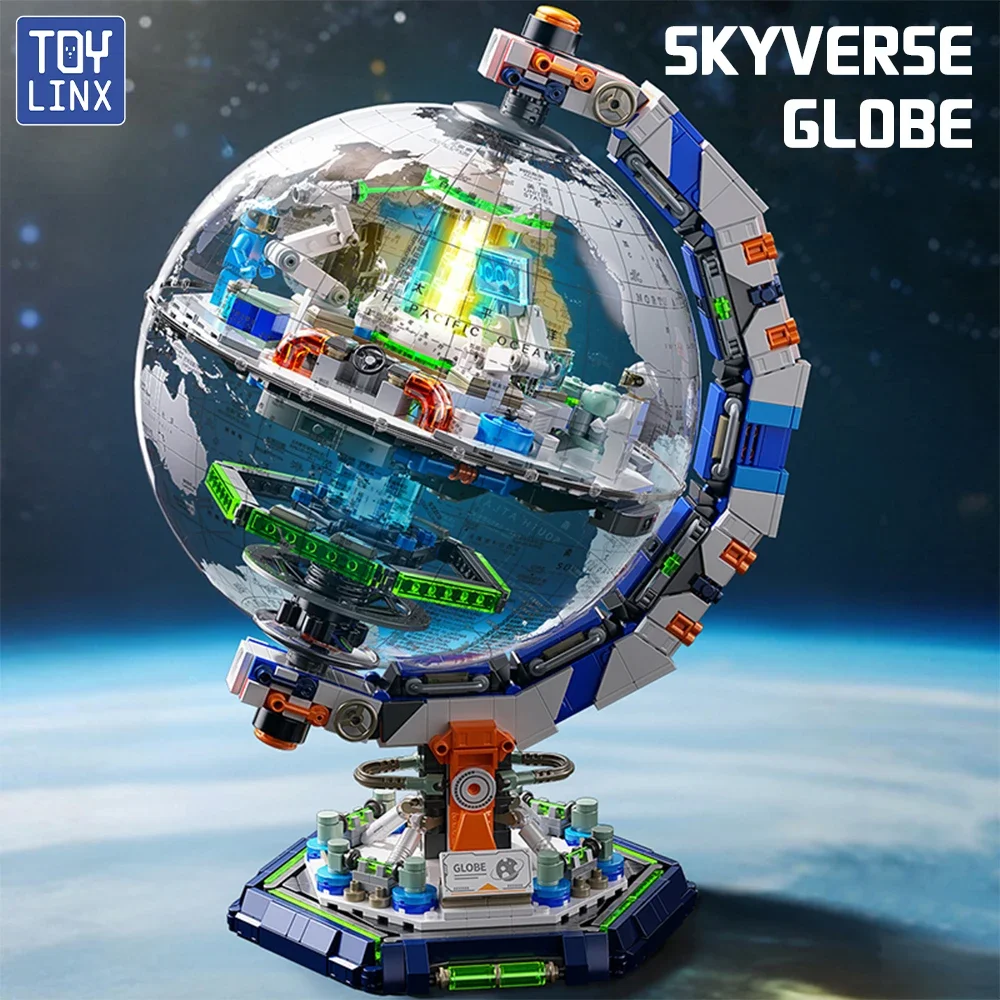 สถานีอวกาศเทคโนโลยี TOYLINX ชุดตัวต่อบล็อกสร้างสรรค์รูปทรงโลก 1793 ชิ้น ชุดตัวต่อไฮเทค ของเล่นเสริมพัฒนาการสำหรับเด็ก