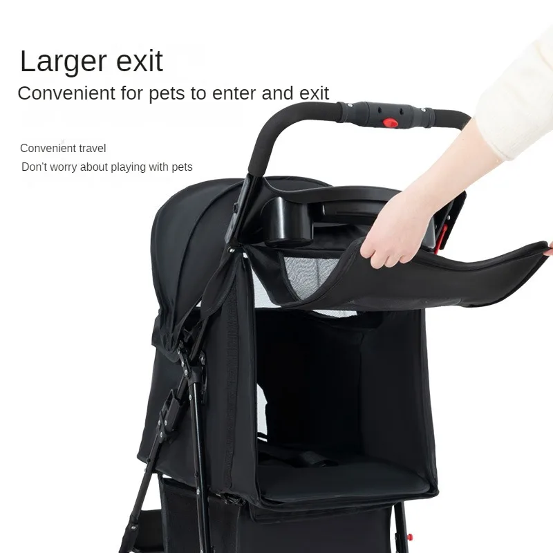 Imagem -03 - Foldable Pet Handcart For Dog Fácil de Instalar Prato de Jantar Conveniente