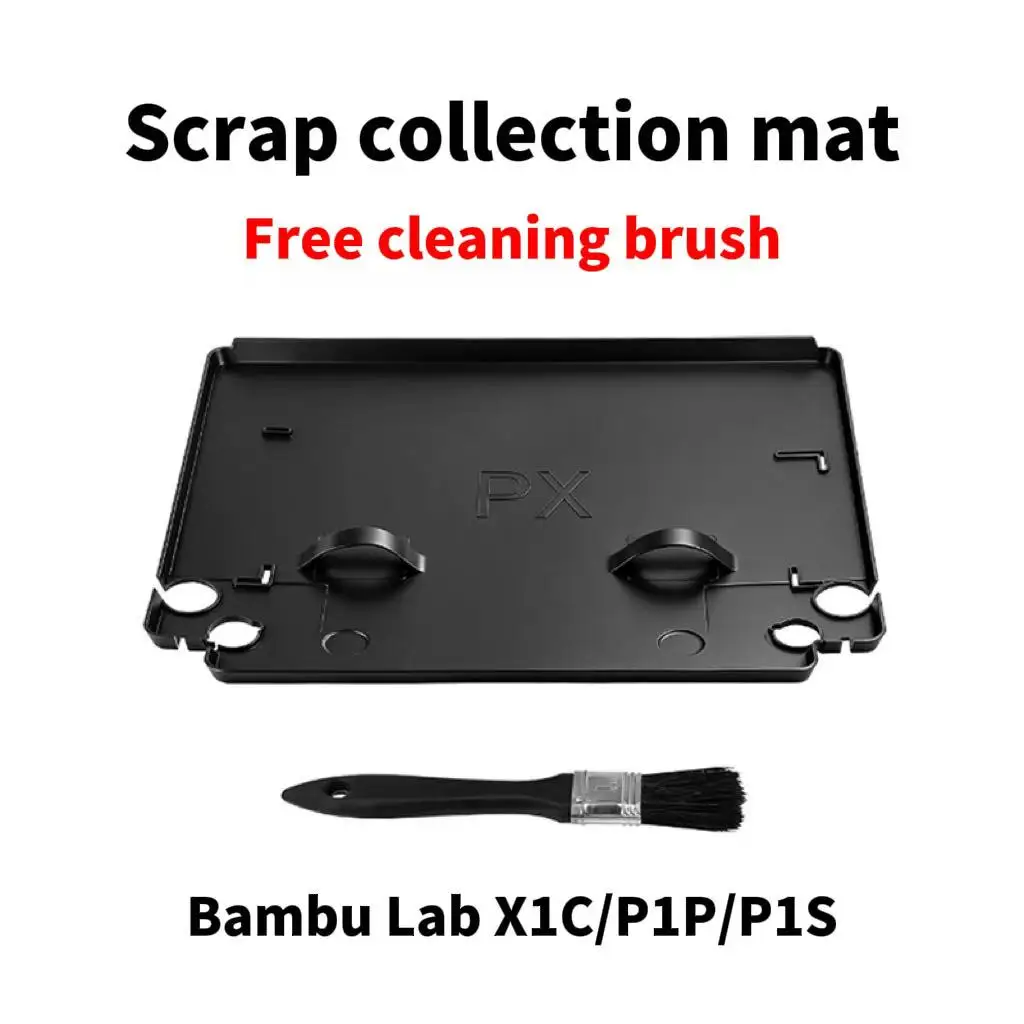 Bambu Lab 3D Printer Scrap Collection Mat Easily Collect Waste Free Cleaning Brush for X1C/P1P/P1S