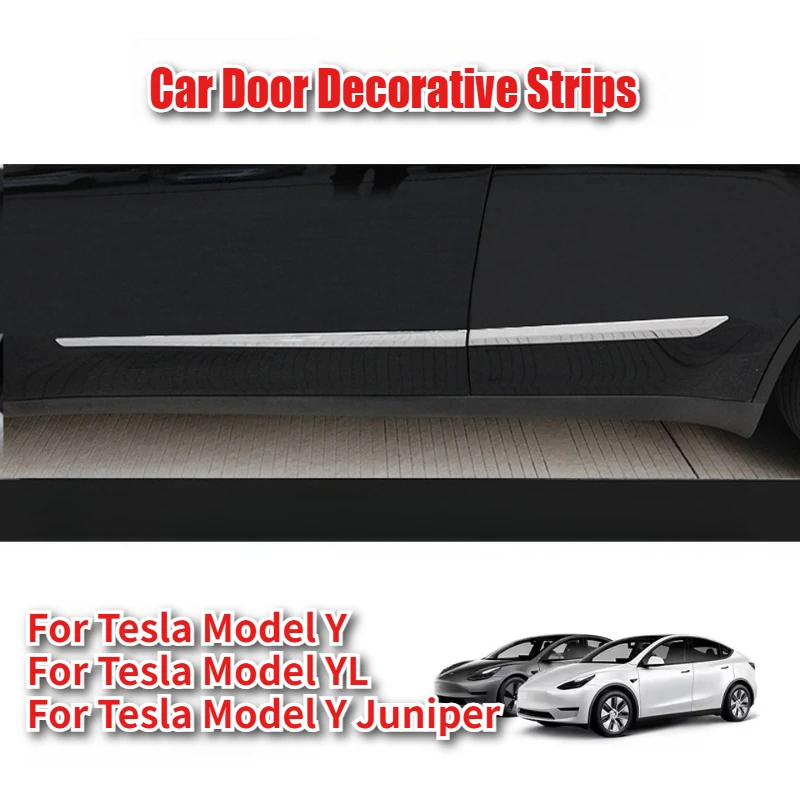 

Car Door Edge Anti-collision Protective Strip for Tesla Model Y Juniper 2025 Stainless Steel Car Door Scratch Resistant Cover