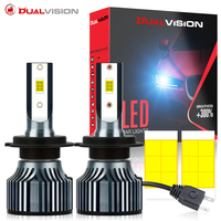 Dualvision H4 LED Headlight 7545 CSP LED H7 H1 H11 H8 9005 9006 HB3 HB4 H9 9012 HIR2 6000K Car Light Fog Bulb 1:1 Mini Diode 12V