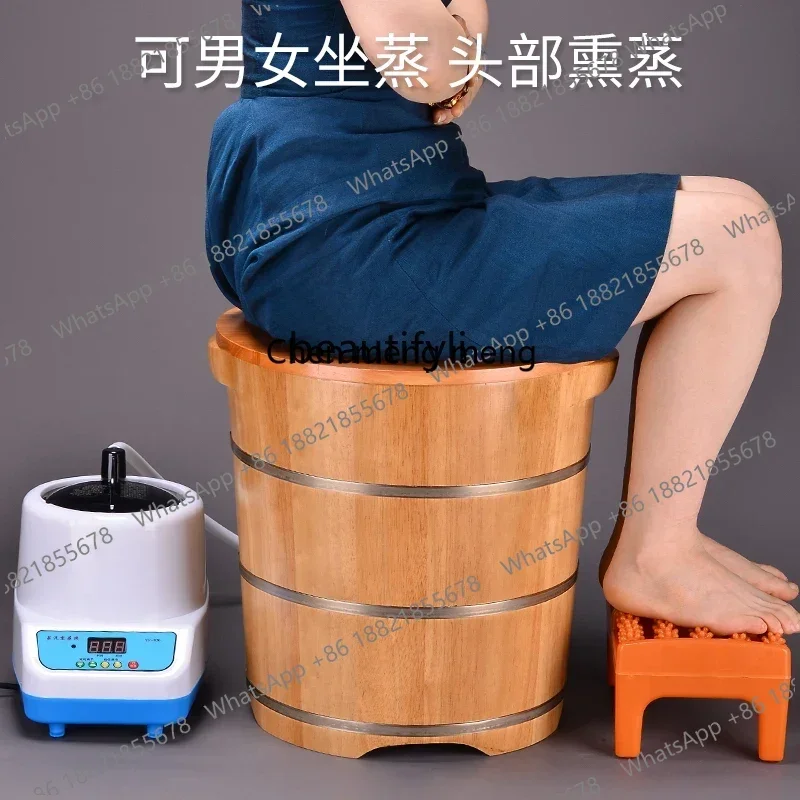 k182ZC182Sitting on the smoked bucket Sitting on the steam bucket Sitting on the wooden bidet Wooden bidet Hip bath bucket