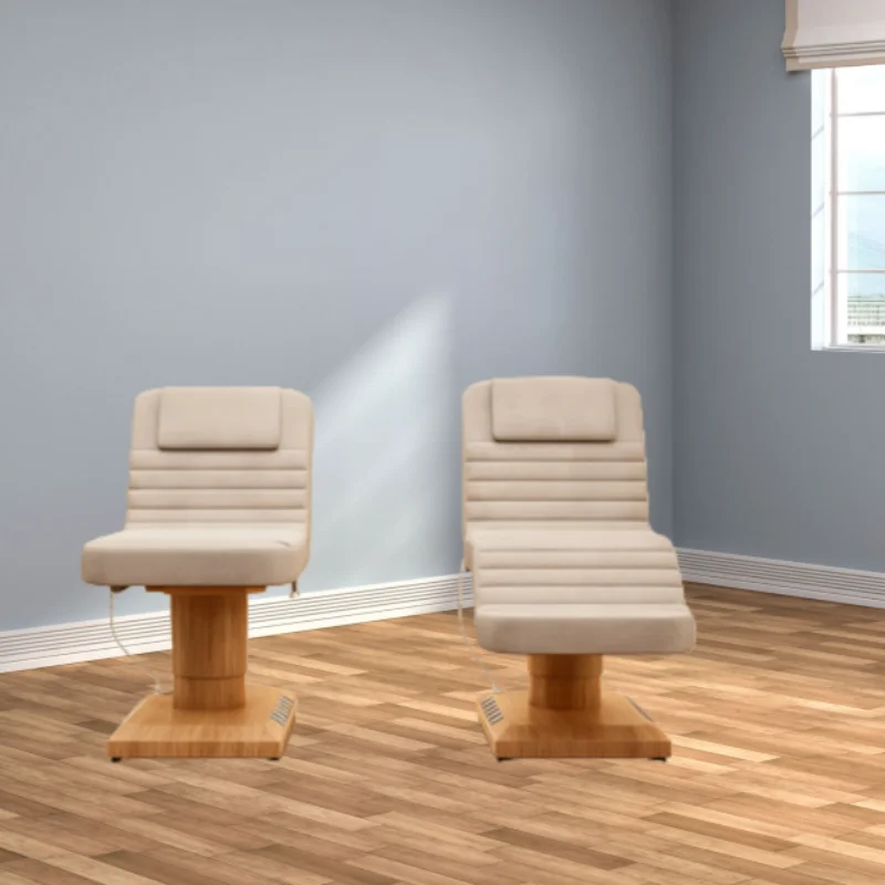 سرير سبا للوجه مع قاعدة LED، سرير تدليك ثلاثي المحركات، خيارات ألوان قابلة للتخصيص، مناسبة لمراكز التجميل الحديثة في عام 2026 #2