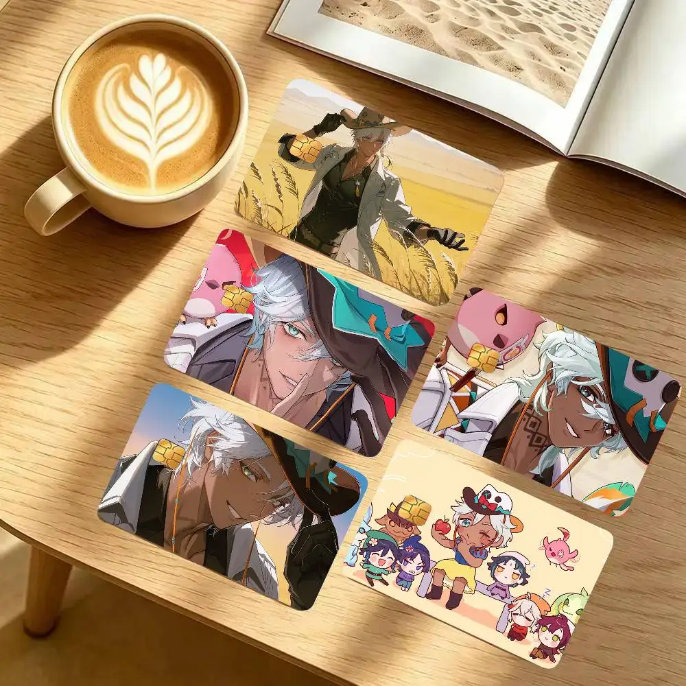 Ifa Anime Game Genshin Impact Card Sticker 4Pcs Credit Card Skin Anti Scratch Bank Debit Card Decal