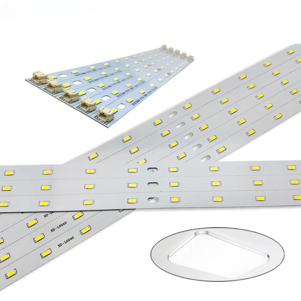 

LED PCB 4W 6W 8W 220-520mm Length Bar Strip SMD5730 Aluminum Lamp Plate Ceiling/Tube Light Retrofit Ofiice Source Board Replace