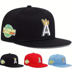 Unisex A letter crown Embroidery Hip-hop Hats Spring Autumn Outdoor Adjustable Casual Baseball Caps Sunscreen Hat