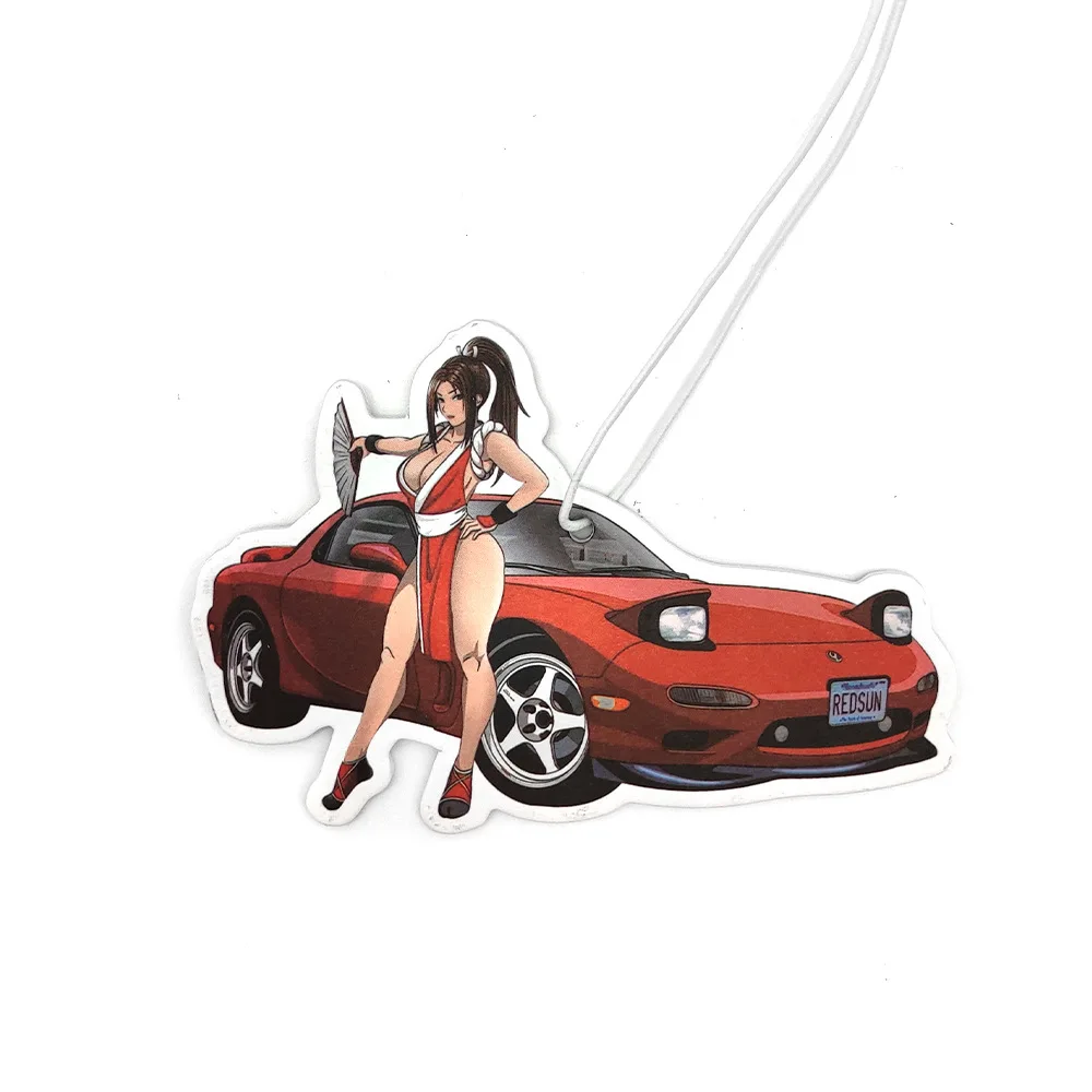 JDM Car Air Freshener Sex Girl Perfume Rearview Mirror Pendant Ornament Hanging Anime For Honda Toyota Bmw Mercedes Accessories image 2