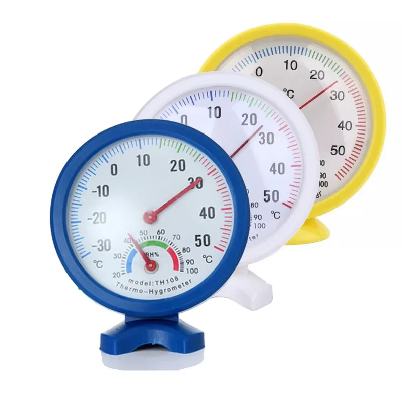 1PC Mini Indoor Thermometer Hygrometer Analog Temperature Humidity Monitor Gauge for Home, Room, Outdoor, Offices